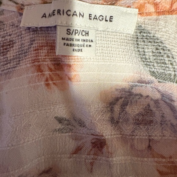 American Eagle Outfitters Floral Tank Top - White and Orange - Picture 3 of 4